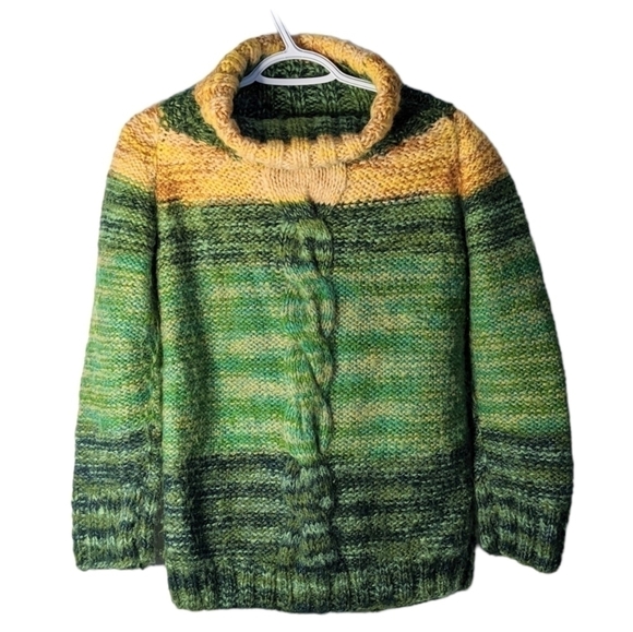 RAINBOW knit wool blend sweater Small @G - Picture 1 of 8